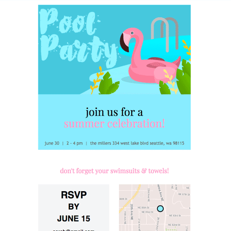 Pool Party Invite